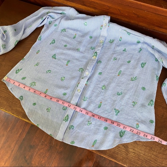 ZAC & RAHEL Blue Striped Button Down Shirt - Picture 15 of 15